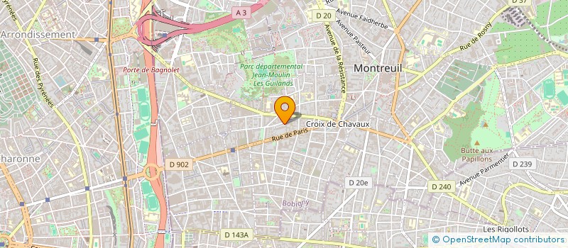 localisation de l'entreprise MONSIEUR HACENE MELIZI à MONTREUIL