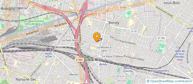 localisation de l'entreprise MONSIEUR HADJ YBRI  BONDY