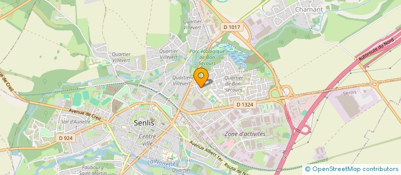 localisation de l'entreprise MONSIEUR HADRIEN BERNARD  SENLIS