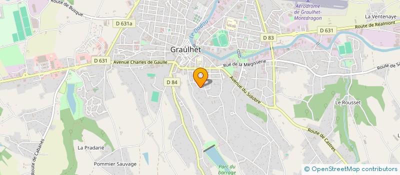 localisation de l'entreprise MONSIEUR HADRIEN COULON  GRAULHET