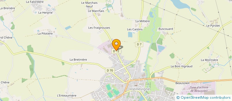 localisation de l'entreprise MONSIEUR HADRIEN COURJAULT  VIEILLEVIGNE