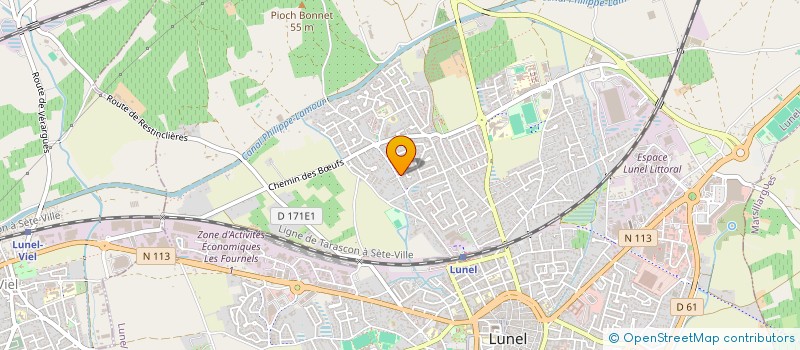 localisation de l'entreprise MONSIEUR HADRIEN DALLE  LUNEL