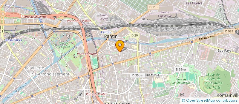 localisation de l'entreprise MONSIEUR HADRIEN DORLEANS à PANTIN