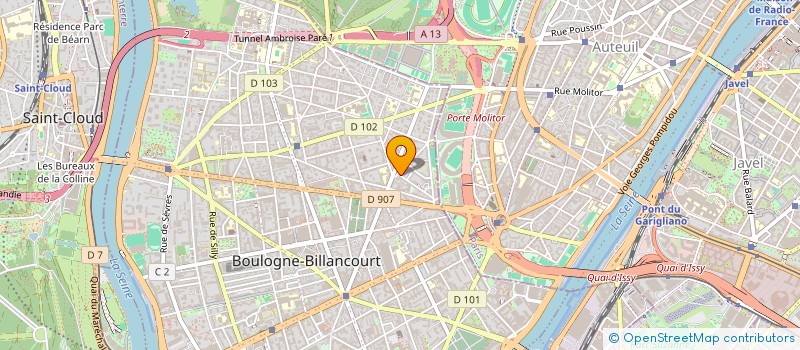 localisation de l'entreprise MONSIEUR HADRIEN DURAND  BOULOGNE-BILLANCOURT