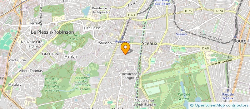 localisation de l'entreprise MONSIEUR HADRIEN LAROUSSINIE à SCEAUX