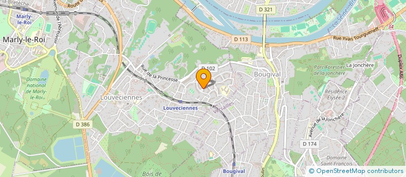 localisation de l'entreprise MONSIEUR HADRIEN MARQUES  LOUVECIENNES