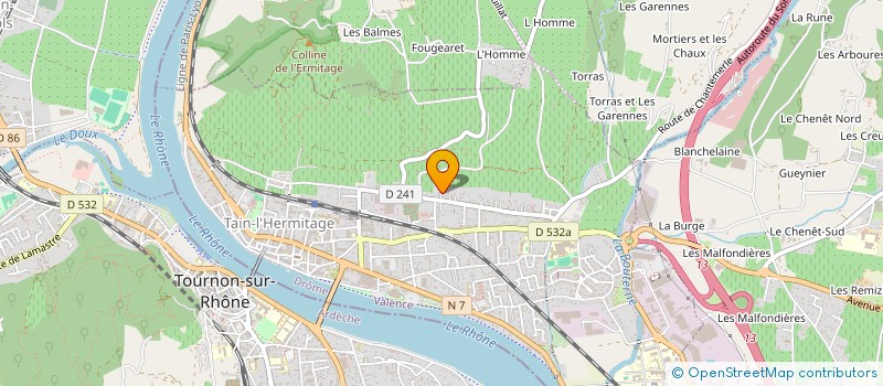 localisation de l'entreprise MONSIEUR HADRIEN PALANCA  TAIN-L'HERMITAGE