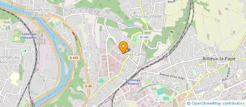 localisation de l'entreprise MONSIEUR HADRIEN REGUE  SATHONAY-CAMP