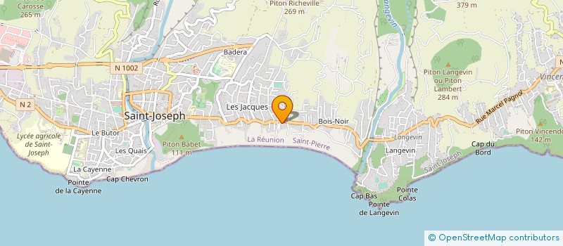localisation de l'entreprise MONSIEUR HADRIEN TECHER à SAINT-JOSEPH
