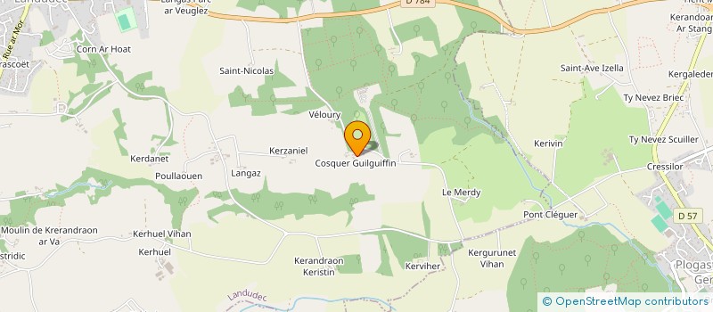 localisation de l'entreprise MONSIEUR HADRIEN TOURON  TREOGAT