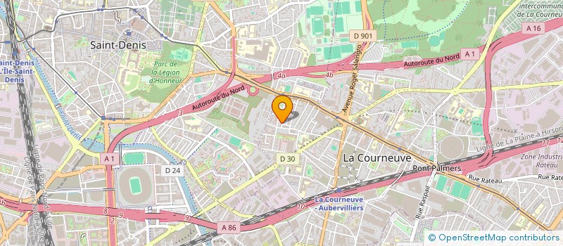 localisation de l'entreprise MONSIEUR HAIMADOU DRAME à LA COURNEUVE