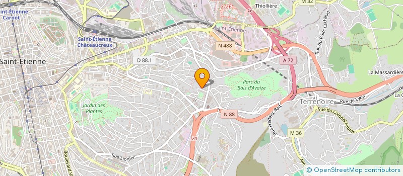 localisation de l'entreprise MONSIEUR HAKIM JAZIRI  SAINT-ETIENNE