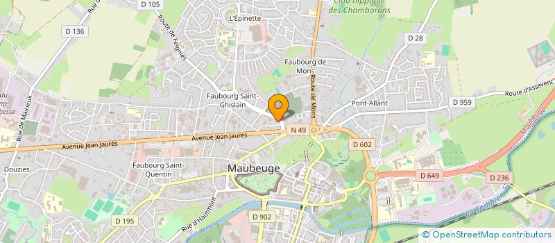 localisation de l'entreprise MONSIEUR HALOUI TAHRI  MAUBEUGE