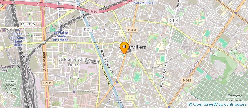 localisation de l'entreprise MONSIEUR HAMADY COULIBALY  AUBERVILLIERS