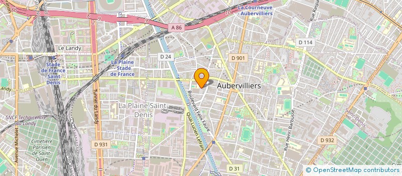 localisation de l'entreprise MONSIEUR HAMALA GARY  AUBERVILLIERS