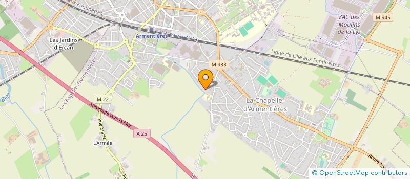 localisation de l'entreprise MONSIEUR HAMDI ARGOUB à LA CHAPELLE-D'ARMENTIERES