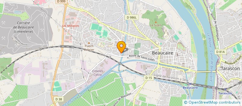 localisation de l'entreprise MONSIEUR HAMID AKNOUNE  BEAUCAIRE