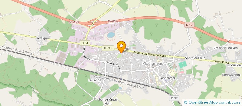 localisation de l'entreprise MONSIEUR HAMID HADJALI  PLOUIGNEAU