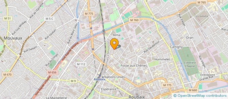 localisation de l'entreprise MONSIEUR HAMID OULMI  ROUBAIX