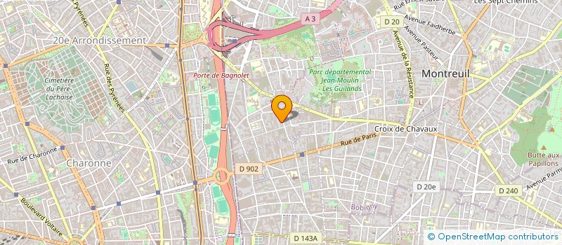 localisation de l'entreprise MONSIEUR HAMIDA HANNACH à BAGNOLET