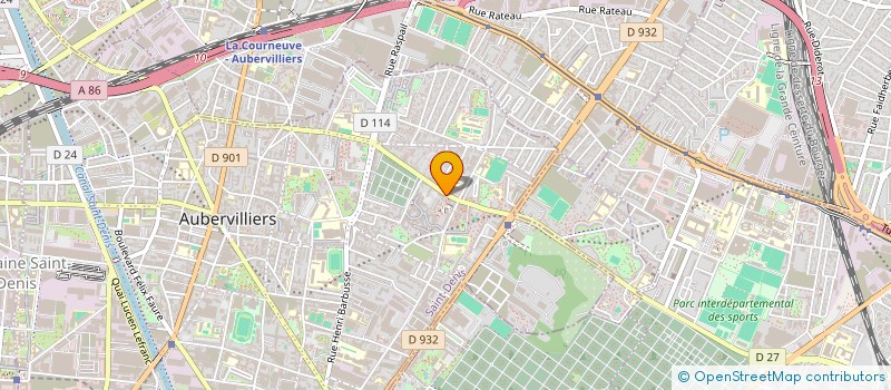 localisation de l'entreprise MONSIEUR HAMIDOU TRAORE  AUBERVILLIERS