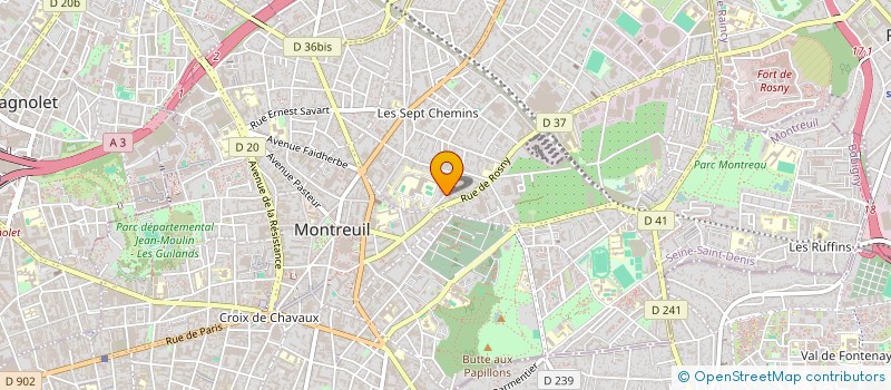 localisation de l'entreprise MONSIEUR HAMLAOUI CHAALANE  MONTREUIL