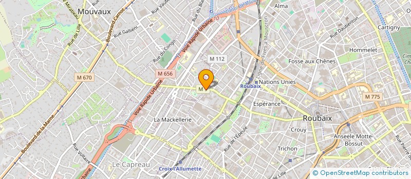 localisation de l'entreprise MONSIEUR HAMOU GOUMIDI  ROUBAIX