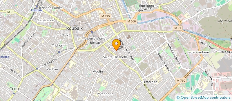 localisation de l'entreprise MONSIEUR HAMOU HAMMOUDI  ROUBAIX