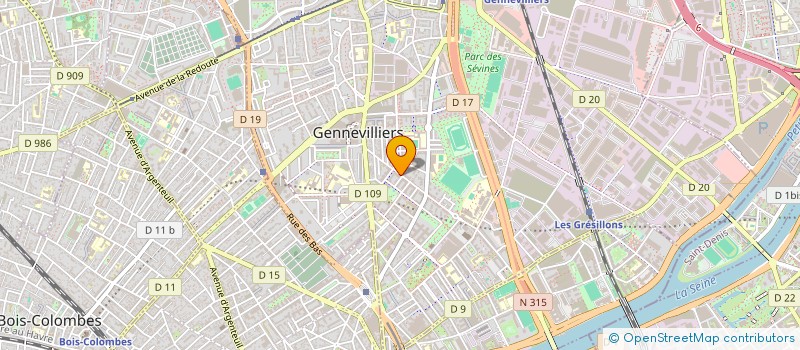localisation de l'entreprise MONSIEUR HAMZA BENAMARA  GENNEVILLIERS