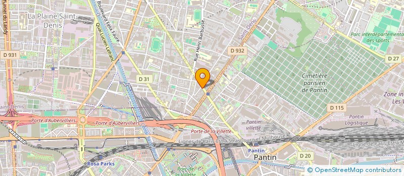 localisation de l'entreprise MONSIEUR HAMZA CHABANE  AUBERVILLIERS