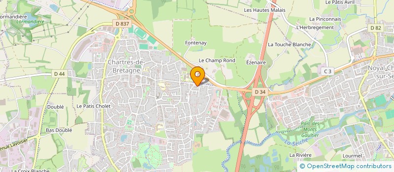 localisation de l'entreprise MONSIEUR HAMZA CHAKHMAN  CHARTRES-DE-BRETAGNE