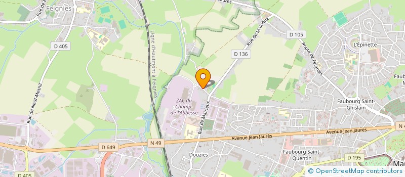 localisation de l'entreprise MONSIEUR HAMZA YAHYAOUI  MAUBEUGE