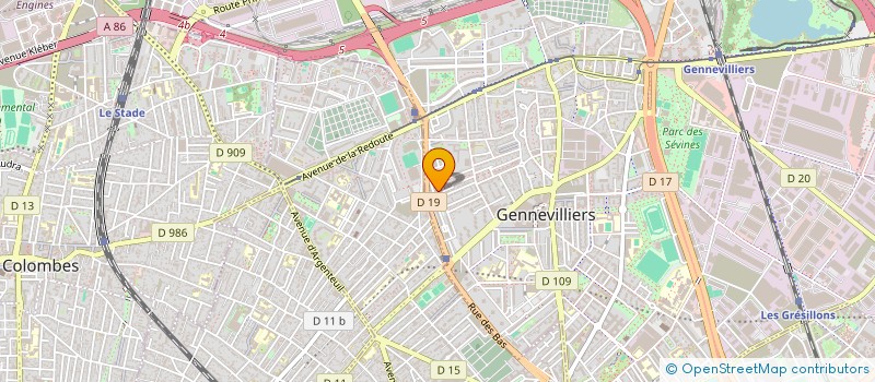 localisation de l'entreprise MONSIEUR HANOUNE CAMARA à GENNEVILLIERS