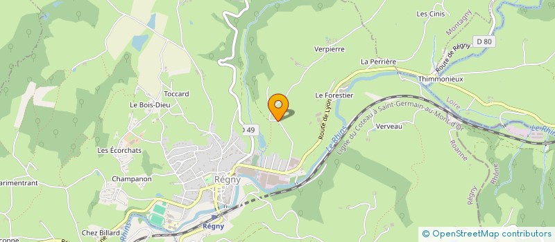 localisation de l'entreprise MONSIEUR HANS BEAUJEU  REGNY