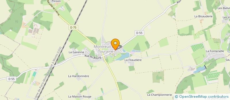 localisation de l'entreprise MONSIEUR HANS HILDEBERT  MONTREUIL-EN-TOURAINE