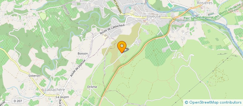 localisation de l'entreprise MONSIEUR HANS T KINDT  JOYEUSE