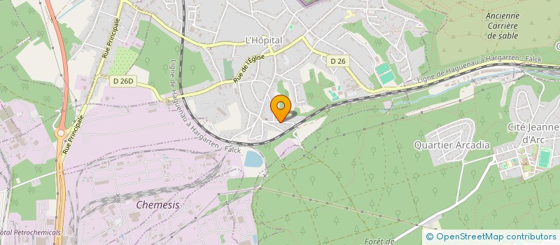 localisation de l'entreprise MONSIEUR HARALD BOCHL  L'HOPITAL