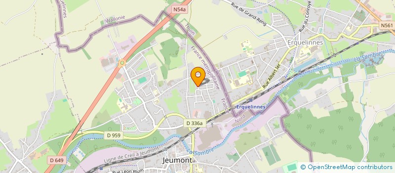 localisation de l'entreprise MONSIEUR HARRY BEUGNIES  JEUMONT