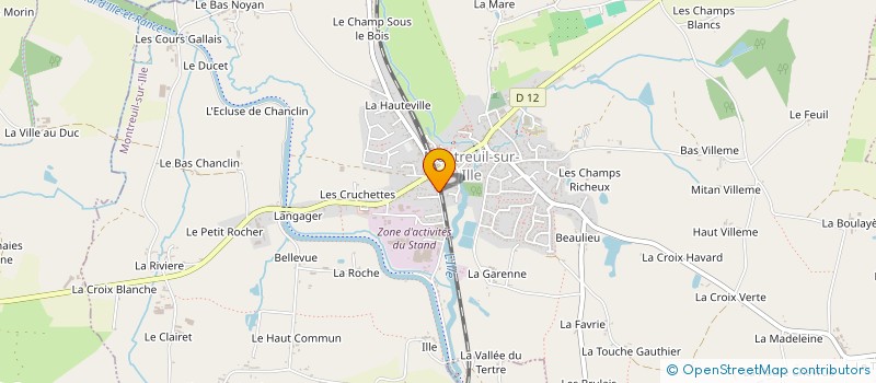 localisation de l'entreprise MONSIEUR HARRY PECHEU  MONTREUIL-SUR-ILLE