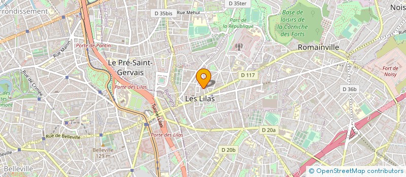 localisation de l'entreprise MONSIEUR HARTMUT PETZOLDT à LES LILAS