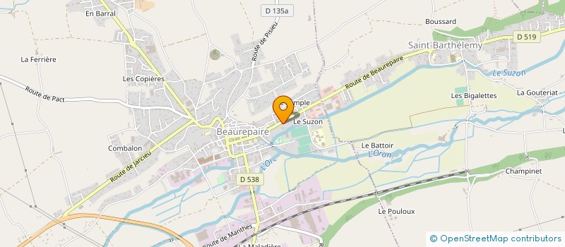 localisation de l'entreprise MONSIEUR HASAN OZMEN  BEAUREPAIRE