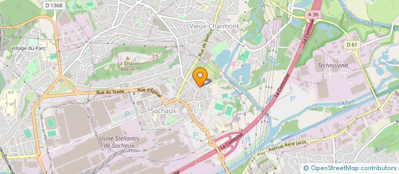 localisation de l'entreprise MONSIEUR HASSAN ALI  SOCHAUX