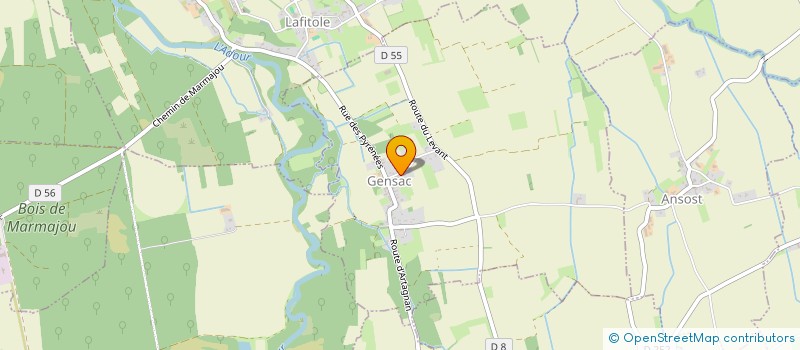 localisation de l'entreprise MONSIEUR HASSAN BAZERQUE  GENSAC