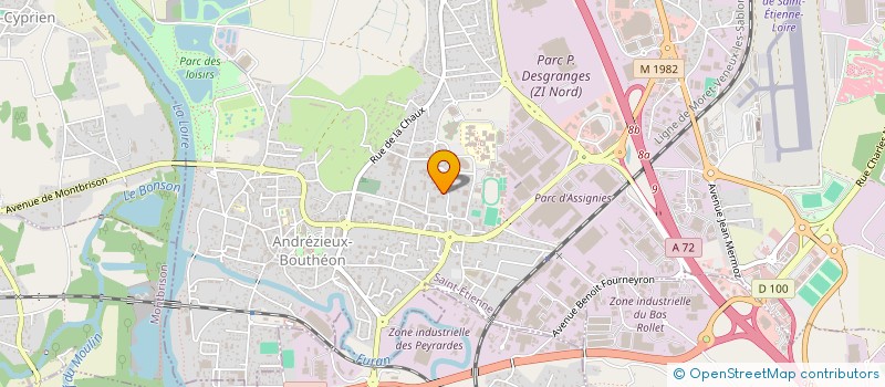 localisation de l'entreprise MONSIEUR HASSAN BENSALAH  ANDREZIEUX-BOUTHEON