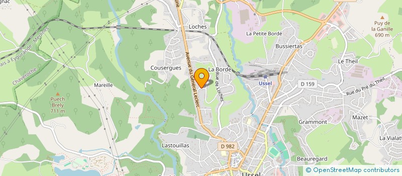 localisation de l'entreprise MONSIEUR HASSAN RASOUEV  USSEL