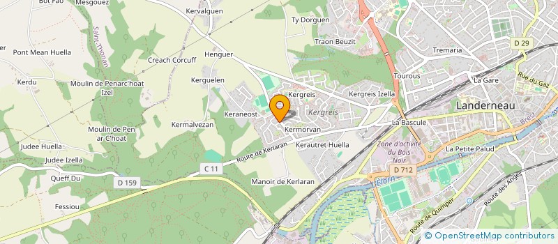 localisation de l'entreprise MONSIEUR HASSANE FELOUSSI  LANDERNEAU