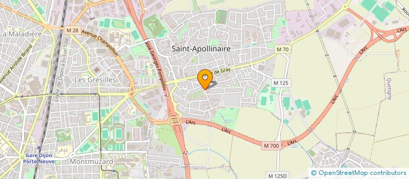 localisation de l'entreprise MONSIEUR HATEM SLITI à SAINT-APOLLINAIRE