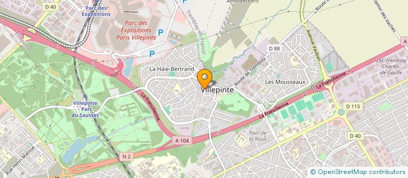 localisation de l'entreprise MONSIEUR HAUSMAN MOTH  VILLEPINTE