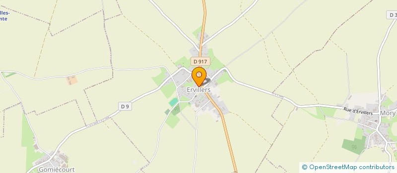 localisation de l'entreprise MONSIEUR HELENE LEFEBVRE  ERVILLERS
