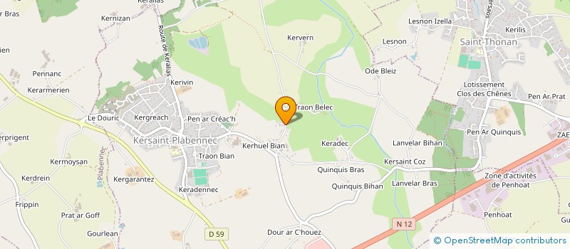 localisation de l'entreprise MONSIEUR HELYO PLOET  KERSAINT-PLABENNEC